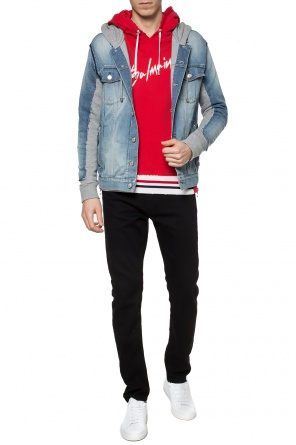 Sweatshirt with denim jacket effect, zdjęcie 2 Sweatshirt with denim jacket effect od Balmain